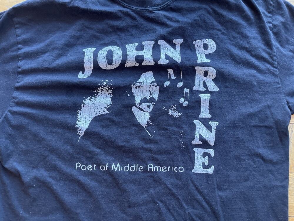 John Prine Poet of Middle America T Shirt 2XL Black Comfort Colors Music Tee
